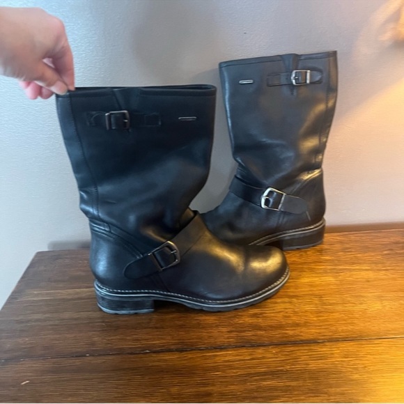 Waterproof Breathable Leather Moto / Engineer Buckle Boot EU 40 / US 10 - Picture 4 of 13